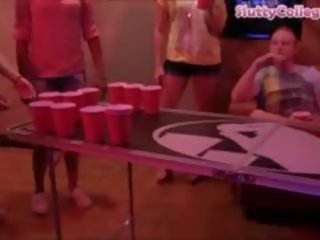 Beer Pong Game Ends Up In An Intense College adult clip Orgy